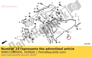 Honda 90801SB0000 bouchon, changement de renfort - La partie au fond