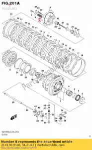 Suzuki 2141301H10 ressort, embrayage - La partie au fond