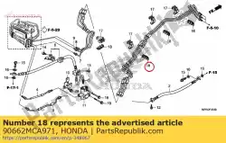 Qui puoi ordinare fascetta, tubo freno (6. 8x3) da Honda , con numero parte 90662MCA971: