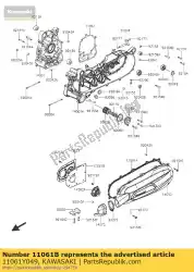 pakking, plaat van Kawasaki, met onderdeel nummer 11061Y049, bestel je hier online: