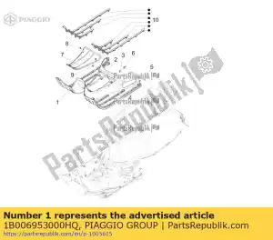 Piaggio Group 1B006953000HQ reposapiés pintado - Lado inferior