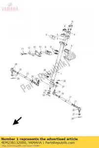 yamaha 4EM238132000 columna, dirección 2 - Lado inferior