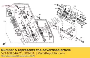 Honda 52410KZ4A71 amortecedor comp, traseiro - Lado inferior