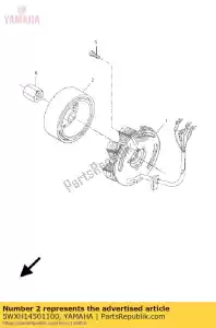 yamaha 5WXH14501100 rotore assy - Il fondo