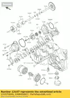 131070046, Kawasaki, eje, bomba de aceite zr1000-a1 kawasaki z 750 800 1000 2003 2004 2005 2006 2007 2008 2009 2010 2011 2012 2013 2014 2015 2016, Nuevo