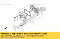 33703MM9611, Honda, Comp. base, luz traseira honda xl xlv 600, Novo