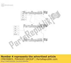 Ici, vous pouvez commander le dossier auprès de Piaggio Group , avec le numéro de pièce CM030803: