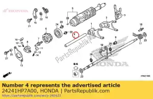 honda 24241HP7A00 shaft, gearshift fork guide - Bottom side