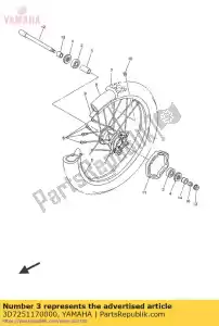 yamaha 3D7251170000 distanziale, cuscinetto - Il fondo