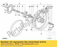 36312345814, BMW, afstandshuls, buitenkant bmw   650 1999 2000 2001 2002 2003 2004 2005 2006 2007 2008 2009 2010 2011 2012 2013 2014 2015 2016, Nieuw