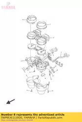 Here you can order the ring, tachometer from Yamaha, with part number 5WM8361J2000: