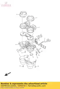 yamaha 5WM8361J2000 ring, tachometer - Bottom side