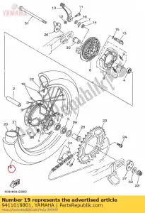 yamaha 9411018801 neumático (100 / 100-18 mt230) - Lado inferior