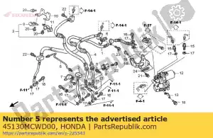 honda 45130MCWD00 rura, g?ówne z??cze hamulca - Dół