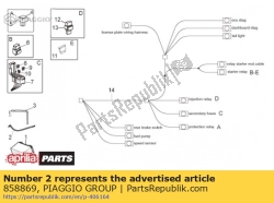 Aprilia 858869, Kabel uziemiaj?cy, OEM: Aprilia 858869