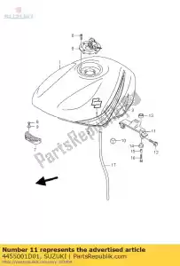 Suzuki 4455001D01 bracket,fuel ta - Bottom side