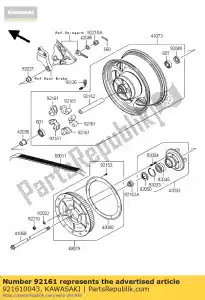 kawasaki 921610043 amortecedor, choque, hub rr vn2000-a1h - Lado inferior