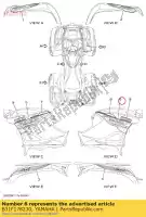 B31F178230, Yamaha, emblema 2 yamaha yfm700faph silver grizzly 700 ps auto 4wd , Novo