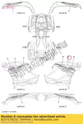 Aqui você pode pedir o emblema 2 em Yamaha , com o número da peça B31F178230: