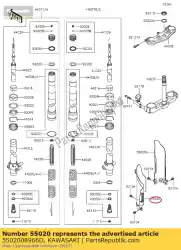 Ici, vous pouvez commander le garde, fourche, lh, noir auprès de Kawasaki , avec le numéro de pièce 5502008966D: