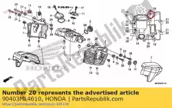 Tutaj możesz zamówić podk? Adka uszczelniaj? Ca 10mm od Honda , z numerem części 90403ML4610: