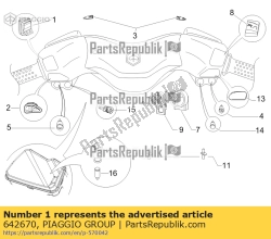 Aprilia 642670, Koplamp keuzeschakelaar, OEM: Aprilia 642670