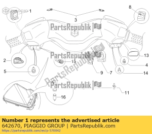 aprilia 642670 koplamp keuzeschakelaar - Onderkant