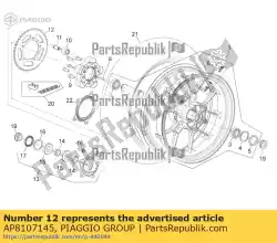 Ici, vous pouvez commander le anneau de chaîne auprès de Piaggio Group , avec le numéro de pièce AP8107145: