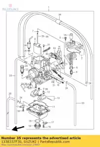 suzuki 1338337F30 needle,jet(n2zw - Bottom side