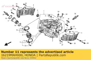 honda 16219MAH000 bande b, isolant - La partie au fond