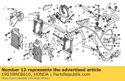 Aquí puede pedir caucho, l. Rejilla del radiador de Honda , con el número de pieza 19039MCB610: