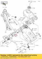 110541092, Kawasaki, staffa, rubinetto benzina klx450a8f kawasaki  klx 450 2008 2009 2010 2011 2012 2013 2014 2015 2016 2017 2018 2019 2020 2021, Nuovo