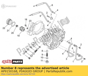 aprilia AP9150168 pression adj. piston - Face supérieure