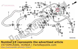 honda 19730MCA000 joint comp., drain - Bottom side