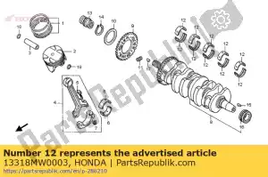 honda 13318MW0003 rodamiento f, cigüeñal (rojo) - Lado inferior