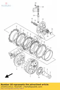 suzuki 2316521A12 stojak, kl. zwolnienie - Dół