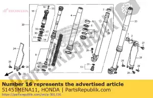 honda 51451MENA11 nut, lock - Bottom side