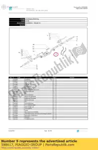 Piaggio Group 598617 overdragen - Onderkant
