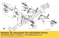 50645KS5000, Honda, Bar comp., l. étape honda nx 250 1988 1989 1990 1991 1993, Nouveau