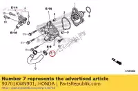 90701KWN901, Honda, morsetto, tubo flessibile dell'acqua, 24mm honda  sh ww 125 150 300 2012 2013 2017 2018 2019, Nuovo