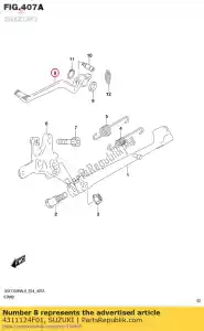 Suzuki 4311124F01 pedal, freno - Lado inferior