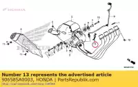 90658SA0003, Honda, clip, faisceau de câbles honda  cbr crf 250 650 1000 2004 2005 2006 2007 2008 2009 2017 2018 2019, Nouveau