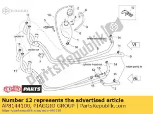 Piaggio Group AP8144100 motor-pomp afsluiter buis - Linkerkant