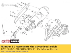 Aprilia AP8150567, Passacavo, OEM: Aprilia AP8150567