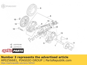 aprilia AP0256681 rotor interne et externe - La partie au fond