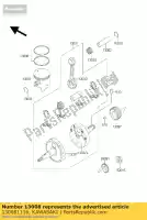 130081116, Kawasaki, piston-set-ring kawasaki kdx  e h kdx200 200 , Nouveau