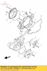 Qui puoi ordinare coperchio, carter 2 da Yamaha , con numero parte 5CU154210000: