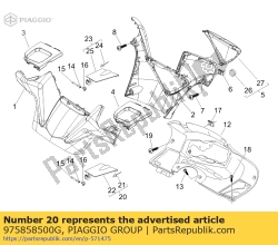 Aprilia 975858500G, Falda, OEM: Aprilia 975858500G