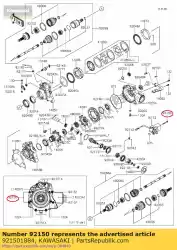 Qui puoi ordinare bullone, 6x45 zr400-e1 da Kawasaki , con numero parte 921501884: