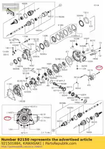 kawasaki 921501884 bout, 6x45 zr400-e1 - Onderkant